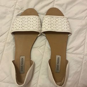 White Steve Madden Sandals